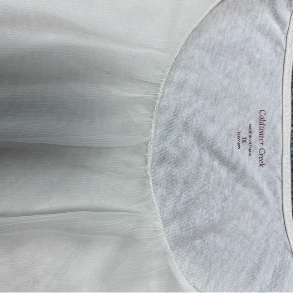 Extra large cream coloured sleeveless blouse - Picture 4 of 4